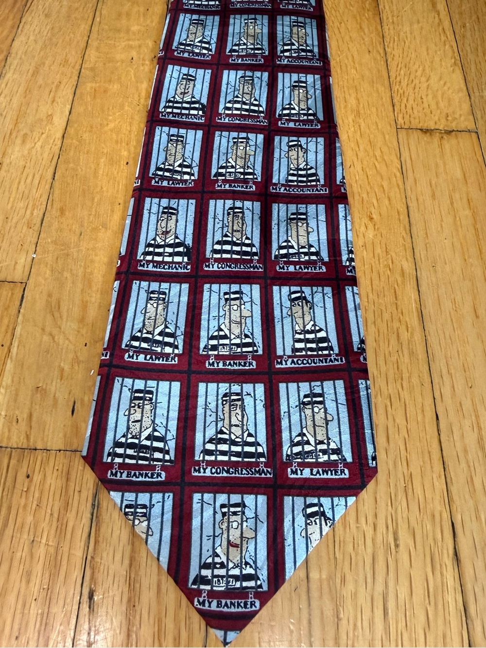 Museum Artifacts Silk Novelty Tie Prisoner Humor Lawyer Banker Mens